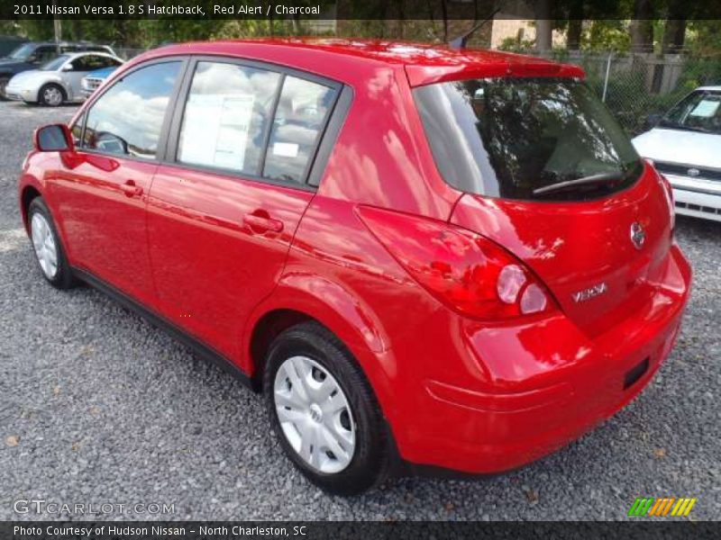 Red Alert / Charcoal 2011 Nissan Versa 1.8 S Hatchback