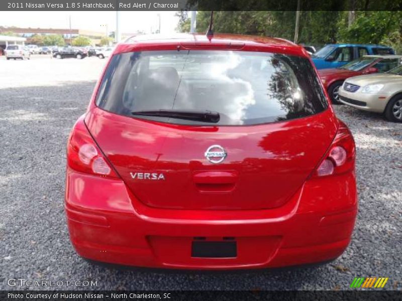 Red Alert / Charcoal 2011 Nissan Versa 1.8 S Hatchback
