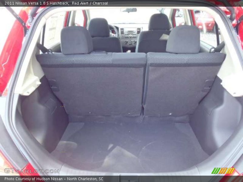 Red Alert / Charcoal 2011 Nissan Versa 1.8 S Hatchback