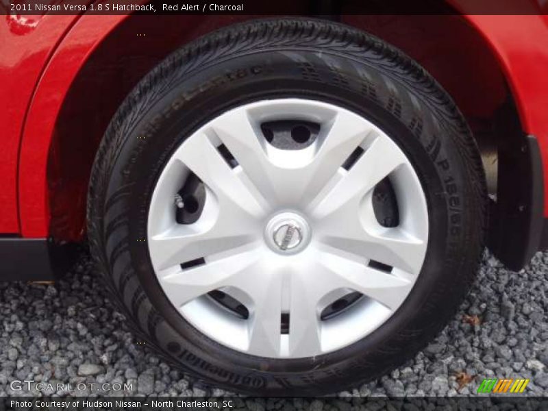 Red Alert / Charcoal 2011 Nissan Versa 1.8 S Hatchback