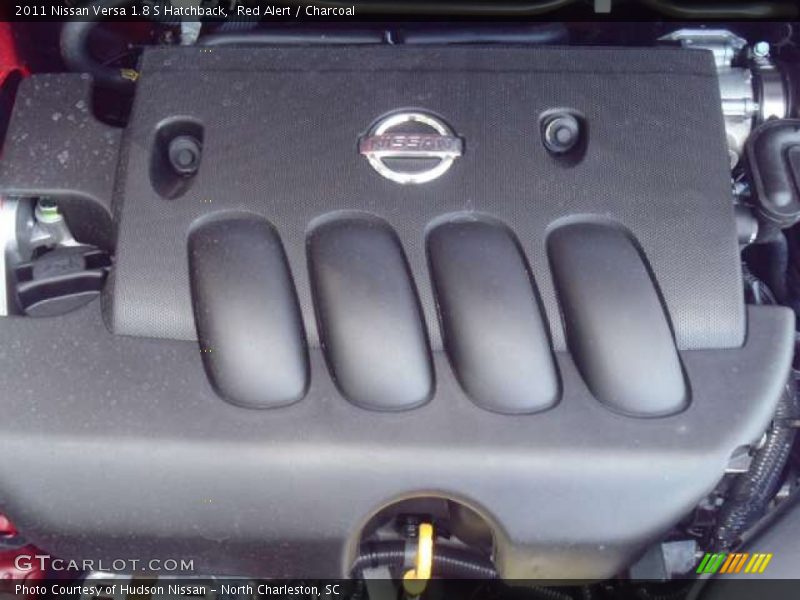 Red Alert / Charcoal 2011 Nissan Versa 1.8 S Hatchback