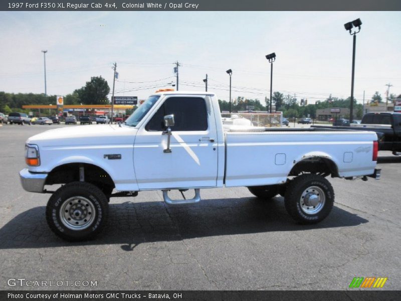 Colonial White / Opal Grey 1997 Ford F350 XL Regular Cab 4x4