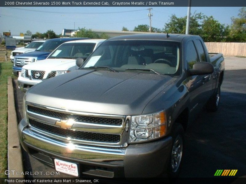 Graystone Metallic / Dark Titanium 2008 Chevrolet Silverado 1500 Work Truck Extended Cab