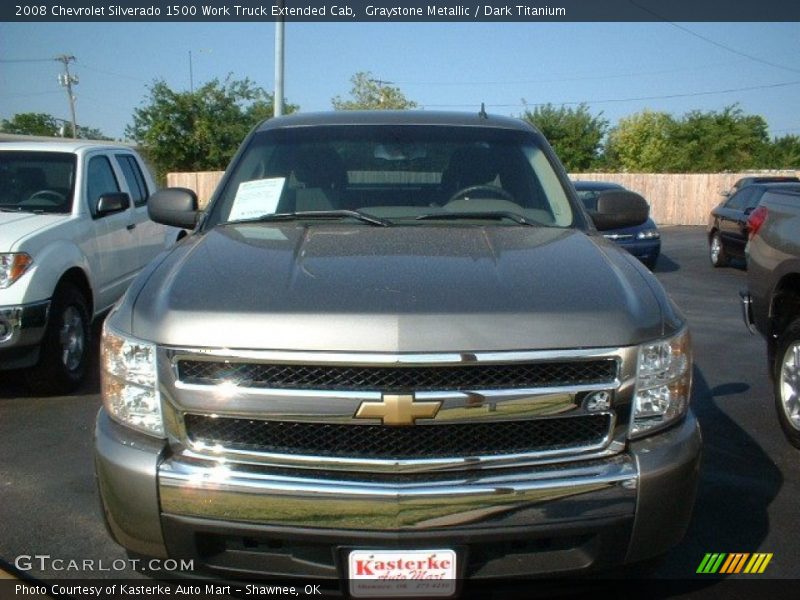Graystone Metallic / Dark Titanium 2008 Chevrolet Silverado 1500 Work Truck Extended Cab