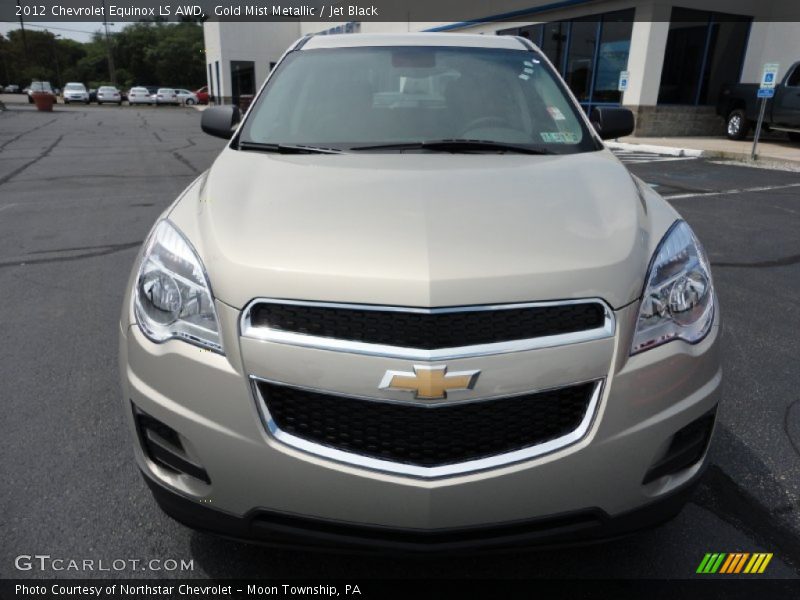 Gold Mist Metallic / Jet Black 2012 Chevrolet Equinox LS AWD