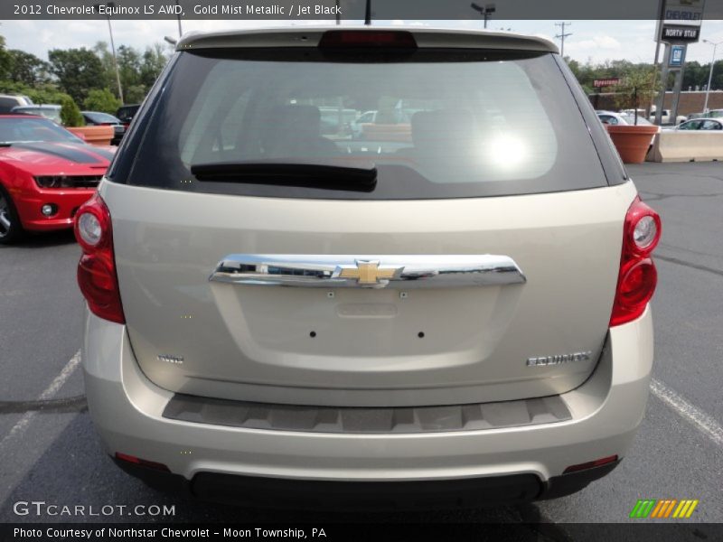 Gold Mist Metallic / Jet Black 2012 Chevrolet Equinox LS AWD