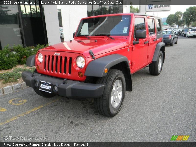 Flame Red / Dark Slate Gray/Med Slate Gray 2008 Jeep Wrangler Unlimited X 4x4
