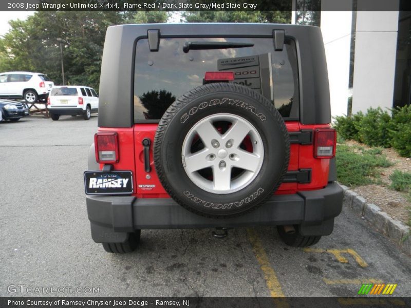 Flame Red / Dark Slate Gray/Med Slate Gray 2008 Jeep Wrangler Unlimited X 4x4