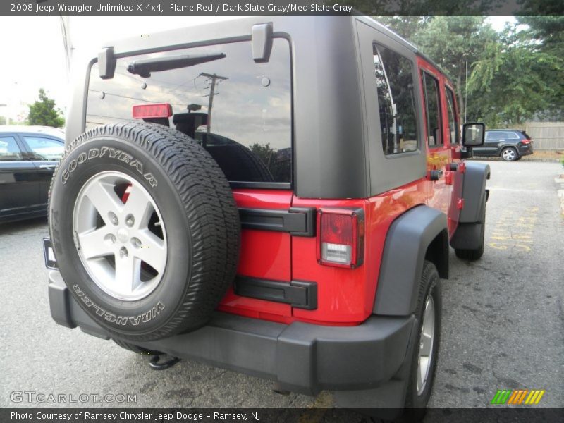 Flame Red / Dark Slate Gray/Med Slate Gray 2008 Jeep Wrangler Unlimited X 4x4
