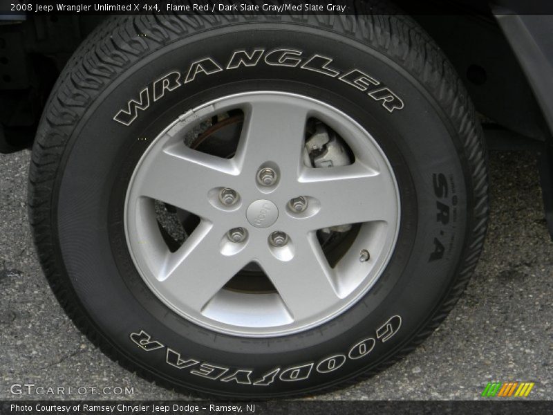 Flame Red / Dark Slate Gray/Med Slate Gray 2008 Jeep Wrangler Unlimited X 4x4