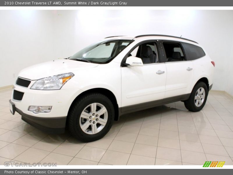 Summit White / Dark Gray/Light Gray 2010 Chevrolet Traverse LT AWD