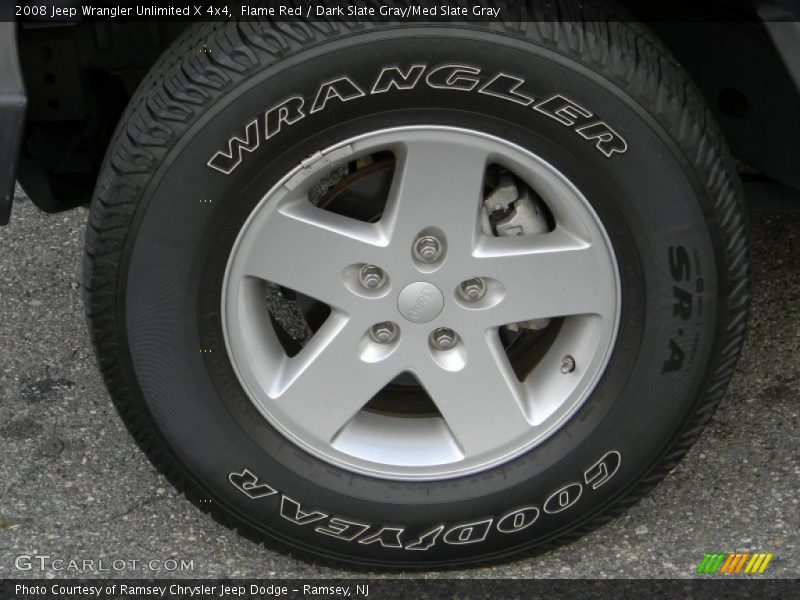Flame Red / Dark Slate Gray/Med Slate Gray 2008 Jeep Wrangler Unlimited X 4x4