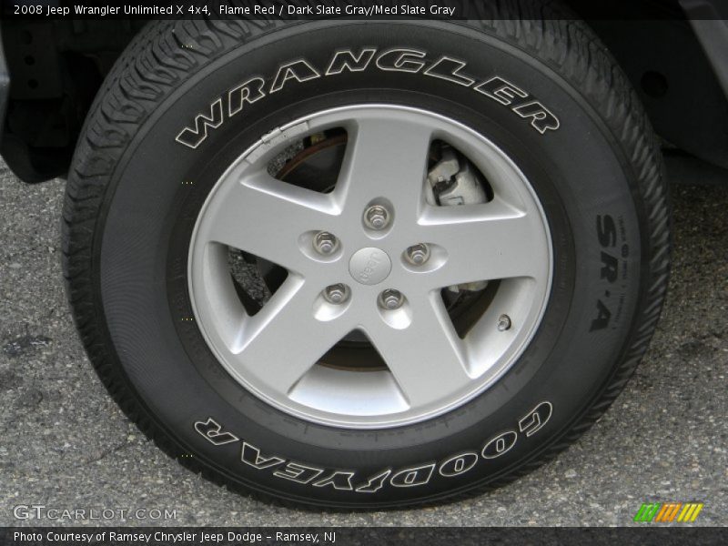 Flame Red / Dark Slate Gray/Med Slate Gray 2008 Jeep Wrangler Unlimited X 4x4