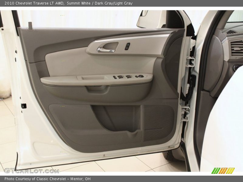 Summit White / Dark Gray/Light Gray 2010 Chevrolet Traverse LT AWD