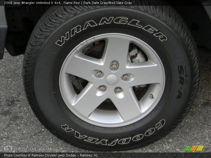 Flame Red / Dark Slate Gray/Med Slate Gray 2008 Jeep Wrangler Unlimited X 4x4