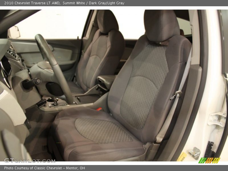 Summit White / Dark Gray/Light Gray 2010 Chevrolet Traverse LT AWD