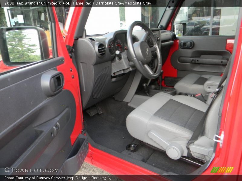 Flame Red / Dark Slate Gray/Med Slate Gray 2008 Jeep Wrangler Unlimited X 4x4