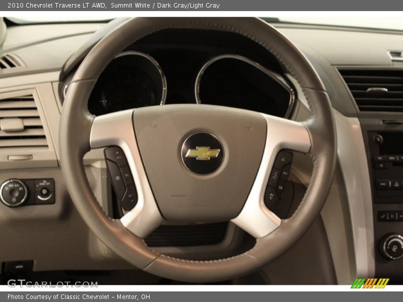 Summit White / Dark Gray/Light Gray 2010 Chevrolet Traverse LT AWD