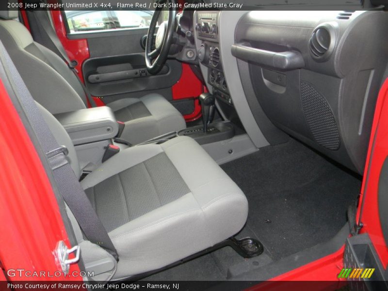 Flame Red / Dark Slate Gray/Med Slate Gray 2008 Jeep Wrangler Unlimited X 4x4