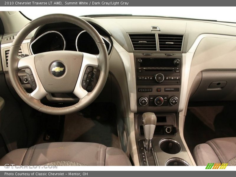 Summit White / Dark Gray/Light Gray 2010 Chevrolet Traverse LT AWD