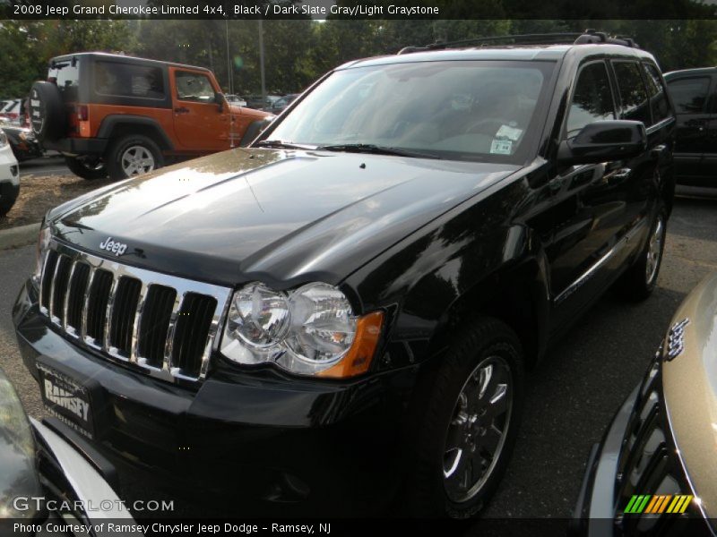 Black / Dark Slate Gray/Light Graystone 2008 Jeep Grand Cherokee Limited 4x4