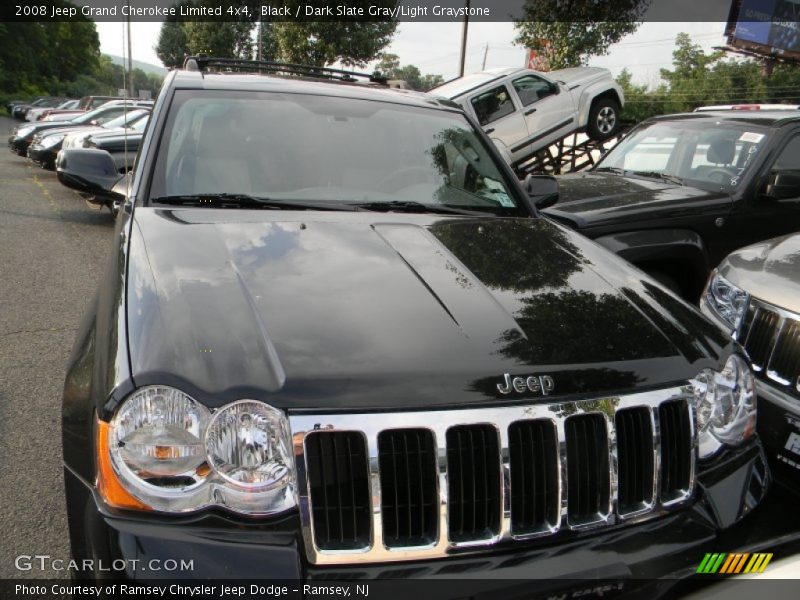Black / Dark Slate Gray/Light Graystone 2008 Jeep Grand Cherokee Limited 4x4