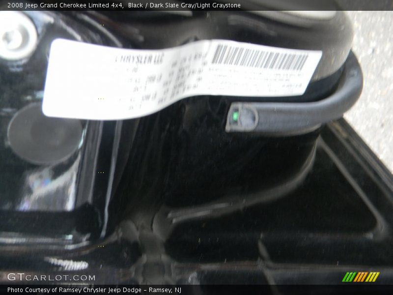 Black / Dark Slate Gray/Light Graystone 2008 Jeep Grand Cherokee Limited 4x4