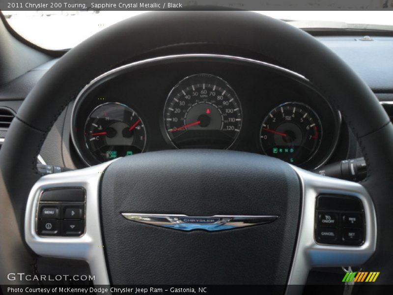 Sapphire Crystal Metallic / Black 2011 Chrysler 200 Touring