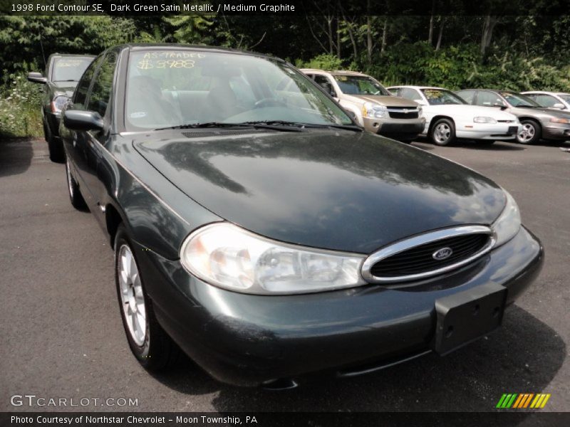 Dark Green Satin Metallic / Medium Graphite 1998 Ford Contour SE
