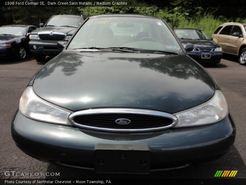 Dark Green Satin Metallic / Medium Graphite 1998 Ford Contour SE