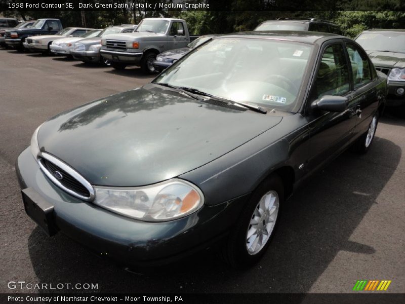 Dark Green Satin Metallic / Medium Graphite 1998 Ford Contour SE