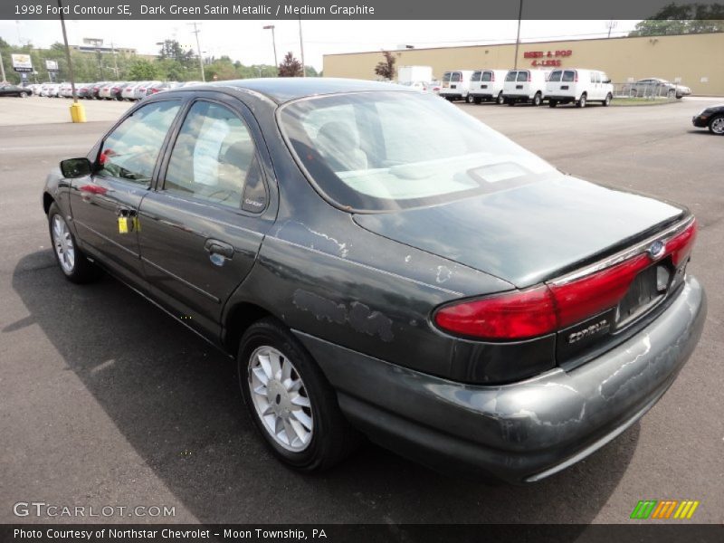 Dark Green Satin Metallic / Medium Graphite 1998 Ford Contour SE