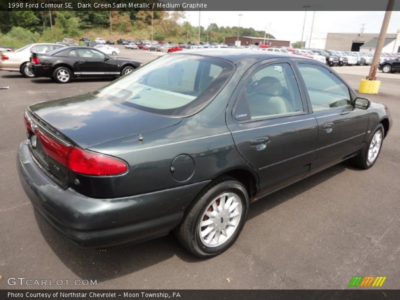 Dark Green Satin Metallic / Medium Graphite 1998 Ford Contour SE