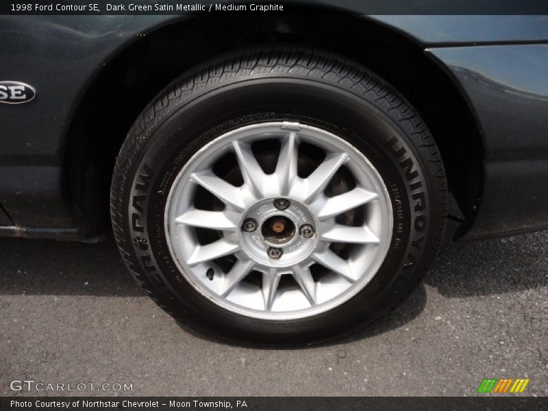 Dark Green Satin Metallic / Medium Graphite 1998 Ford Contour SE