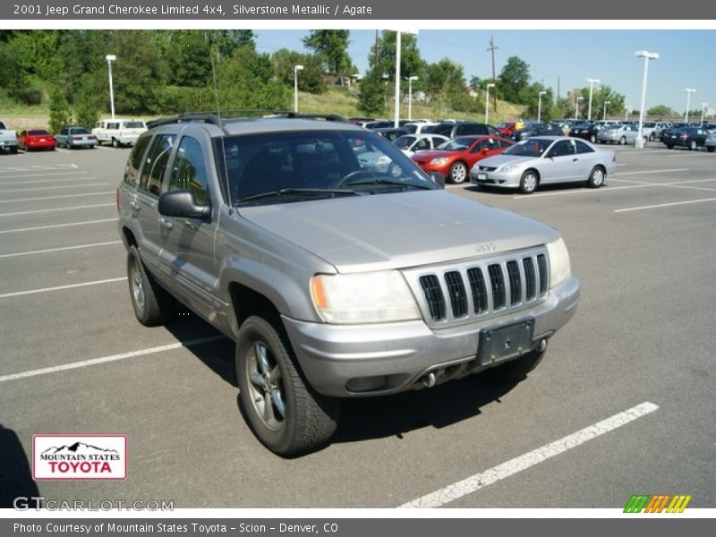 Silverstone Metallic / Agate 2001 Jeep Grand Cherokee Limited 4x4