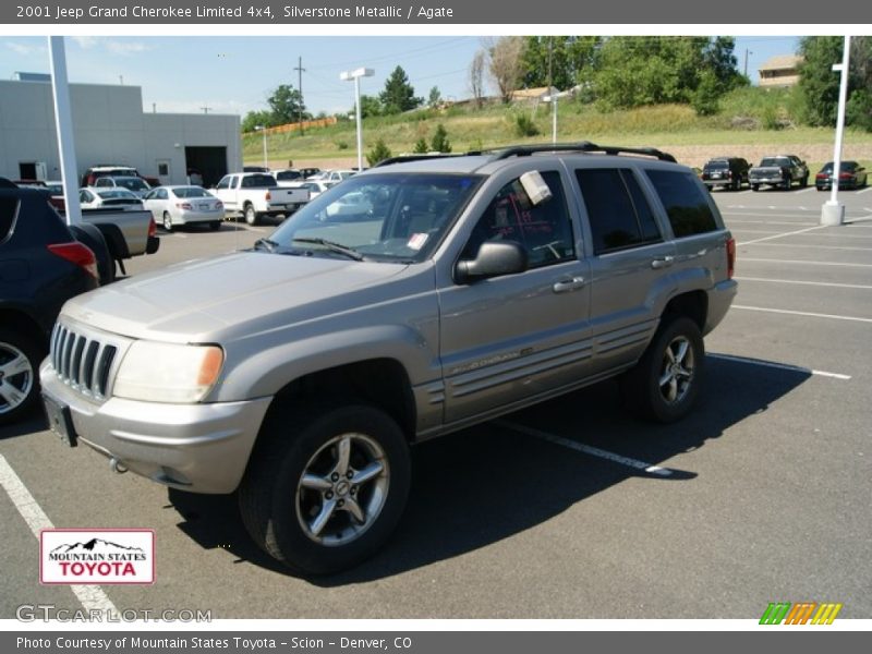 Silverstone Metallic / Agate 2001 Jeep Grand Cherokee Limited 4x4