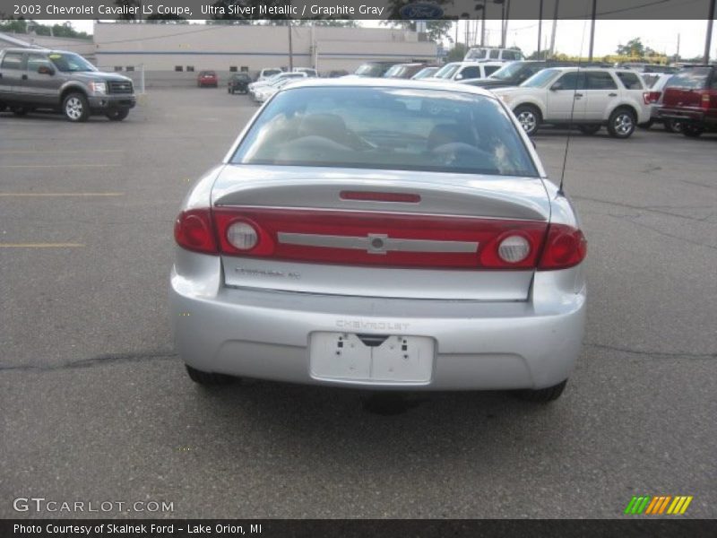 Ultra Silver Metallic / Graphite Gray 2003 Chevrolet Cavalier LS Coupe