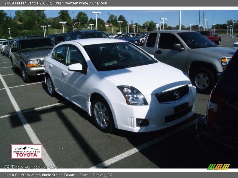 Fresh Powder White / Charcoal 2009 Nissan Sentra 2.0 SR