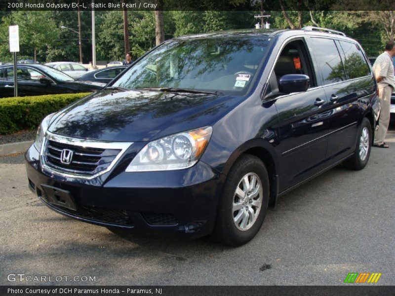 Baltic Blue Pearl / Gray 2008 Honda Odyssey EX-L