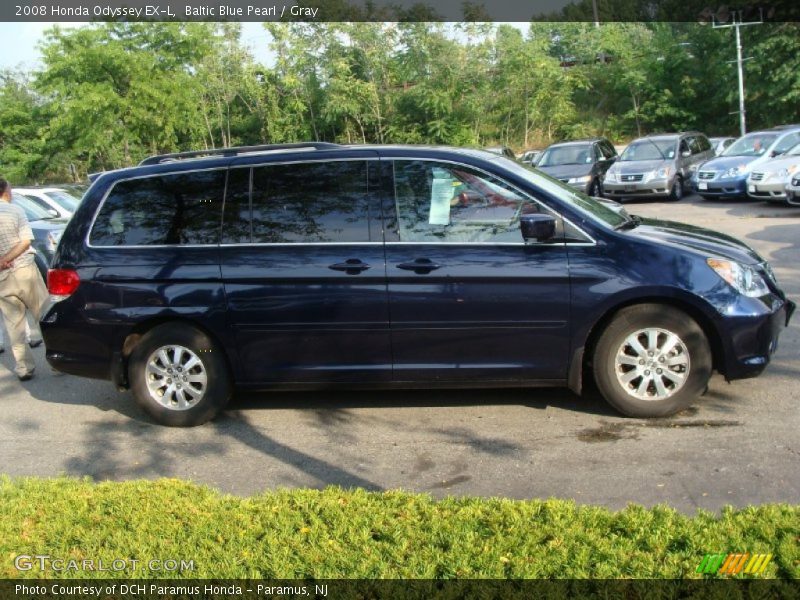 Baltic Blue Pearl / Gray 2008 Honda Odyssey EX-L