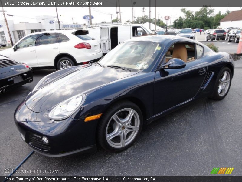 Dark Blue Metallic / Sand Beige 2011 Porsche Cayman