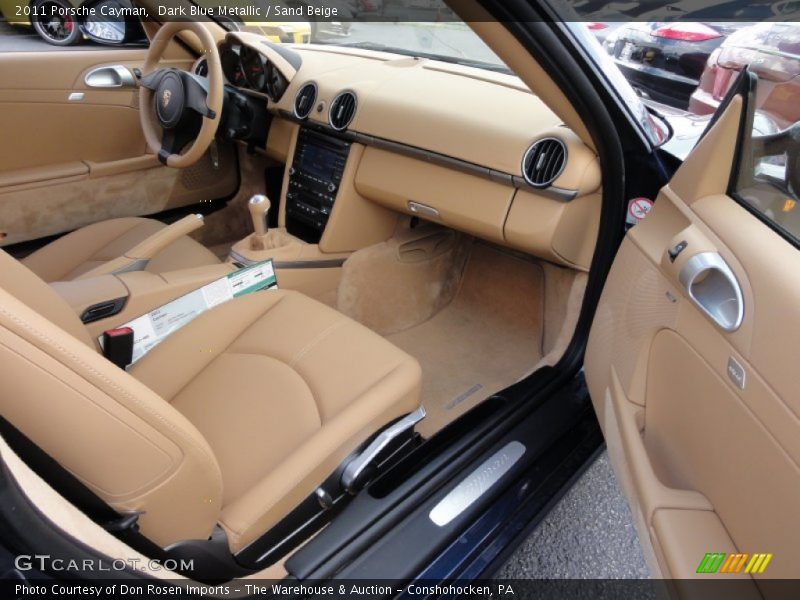 Dark Blue Metallic / Sand Beige 2011 Porsche Cayman