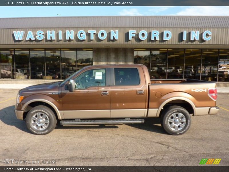 Golden Bronze Metallic / Pale Adobe 2011 Ford F150 Lariat SuperCrew 4x4