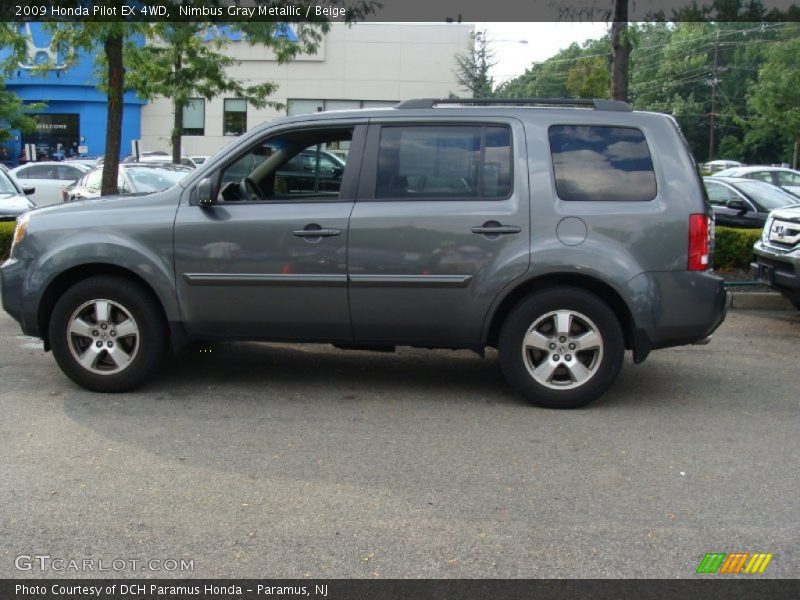 Nimbus Gray Metallic / Beige 2009 Honda Pilot EX 4WD