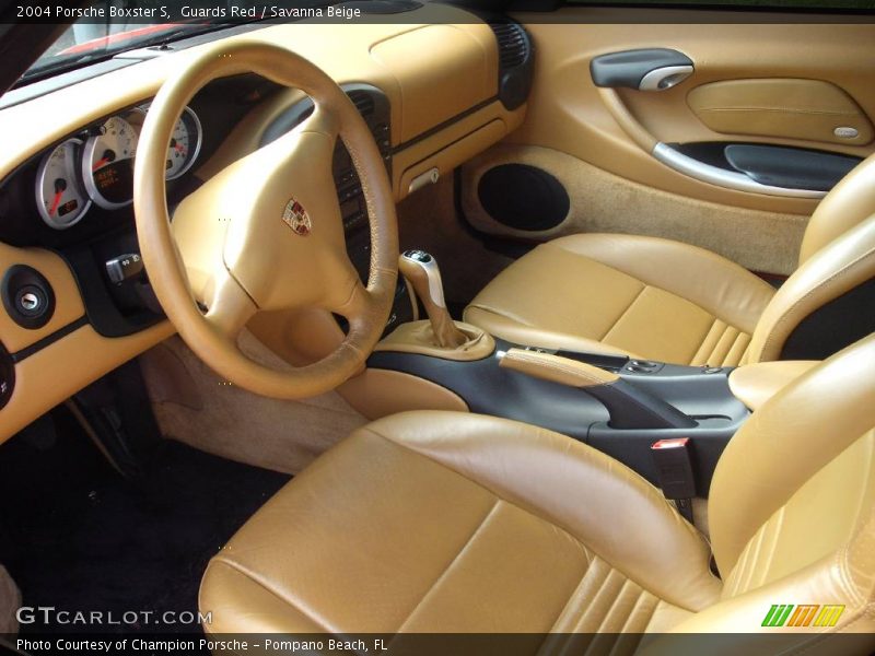 Guards Red / Savanna Beige 2004 Porsche Boxster S