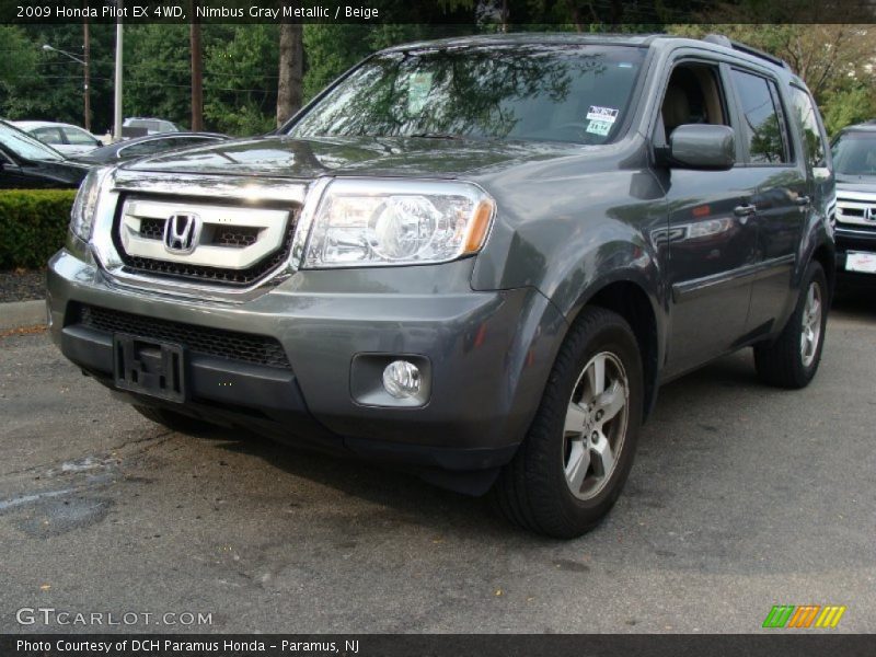 Nimbus Gray Metallic / Beige 2009 Honda Pilot EX 4WD