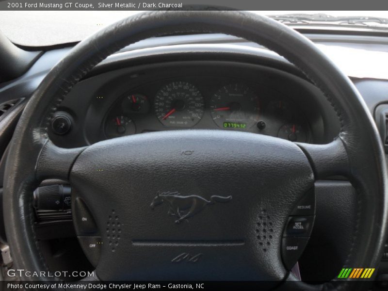 Silver Metallic / Dark Charcoal 2001 Ford Mustang GT Coupe