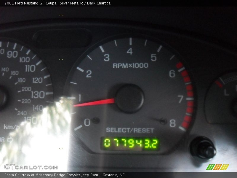 Silver Metallic / Dark Charcoal 2001 Ford Mustang GT Coupe
