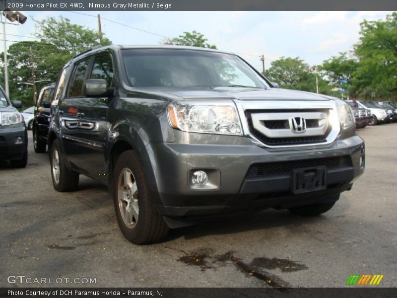 Nimbus Gray Metallic / Beige 2009 Honda Pilot EX 4WD
