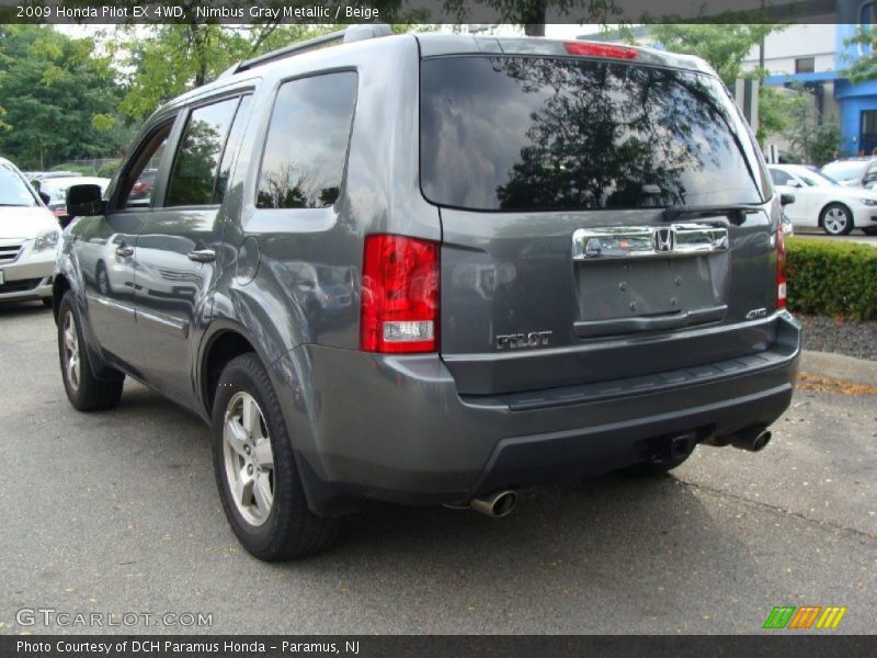 Nimbus Gray Metallic / Beige 2009 Honda Pilot EX 4WD